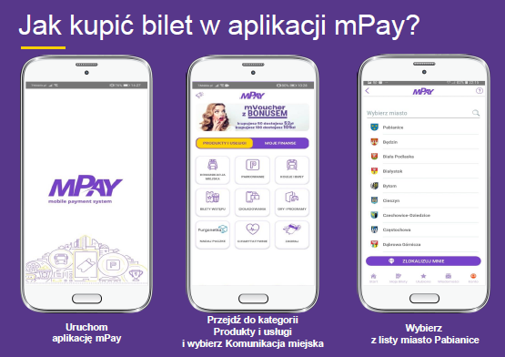 Instrukcja zakupu biletu w aplikacji mPay