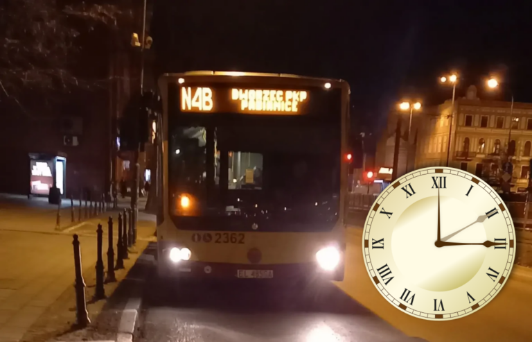 Autobus nocny N4B - zmiana czasu na letni