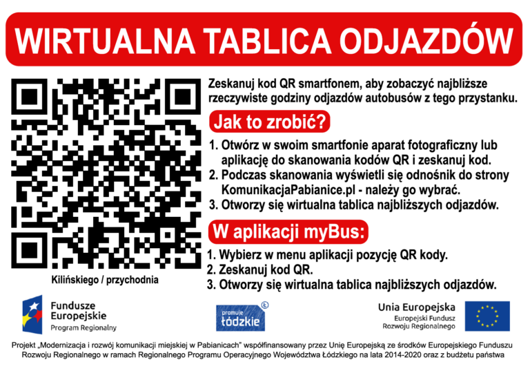 Kod QR na przystanku