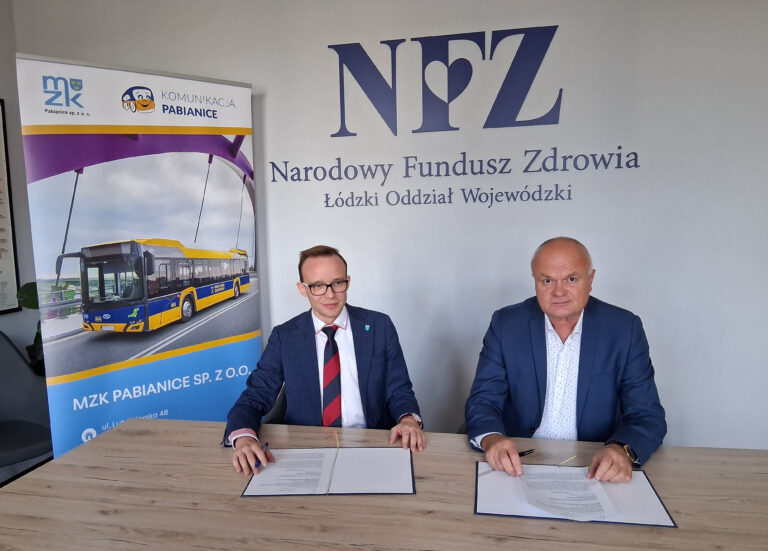 Podpisanie porozumienia NFZ i MZK Pabianice