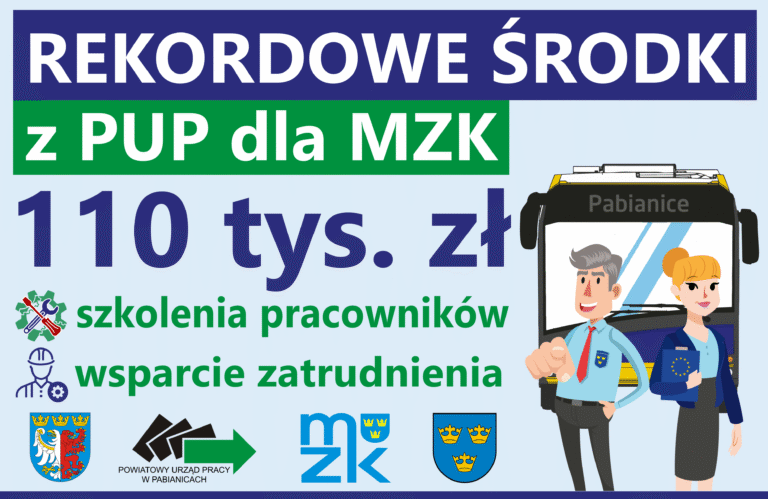 Rekordowe środki z PUP dla MZK 110 tys. zł na szkolenia pracowników i wsparcie zatrudnienia