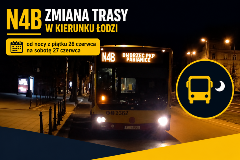 Infografika zmiana trasy linii N4B