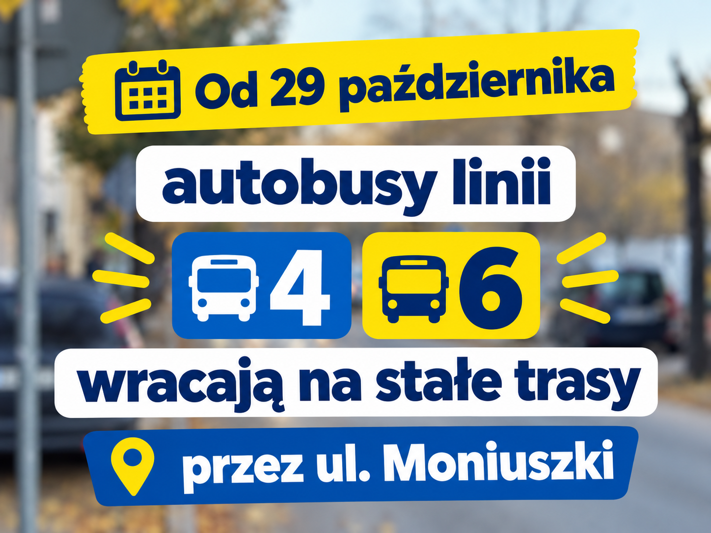 Autobusy linii 4 i 6 wracają na trasy Moniuszki